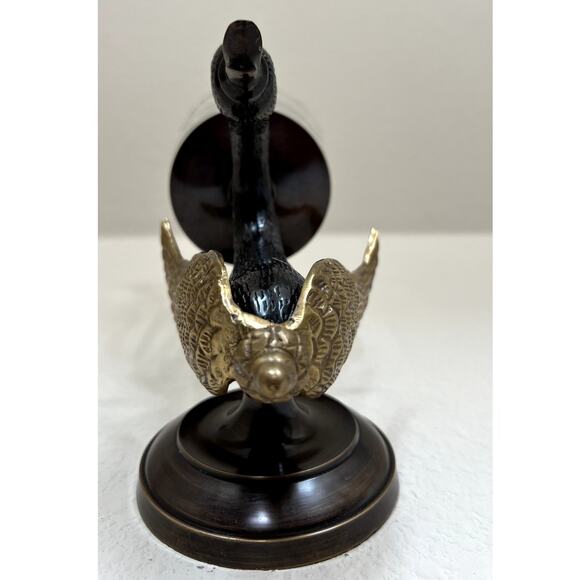 Brass Swan Wall Candle Sconce with Storm Glass 17" - Picture 13 of 16